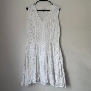 Vintage Y2K white eyelet lace dress